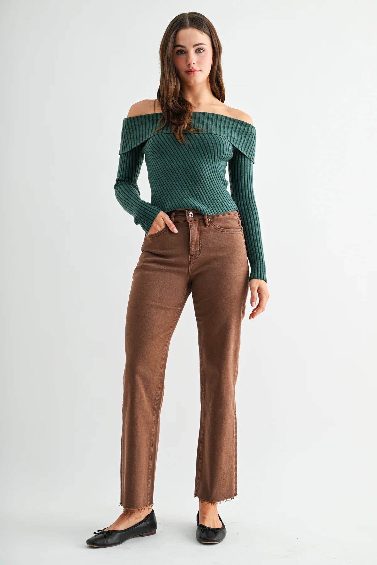 Scottie High Rise Straight Ankle Denim