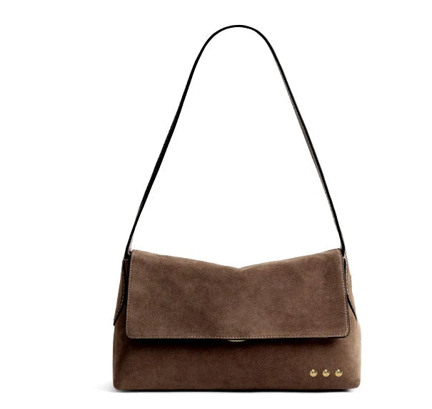 Suede Flap Crossbody