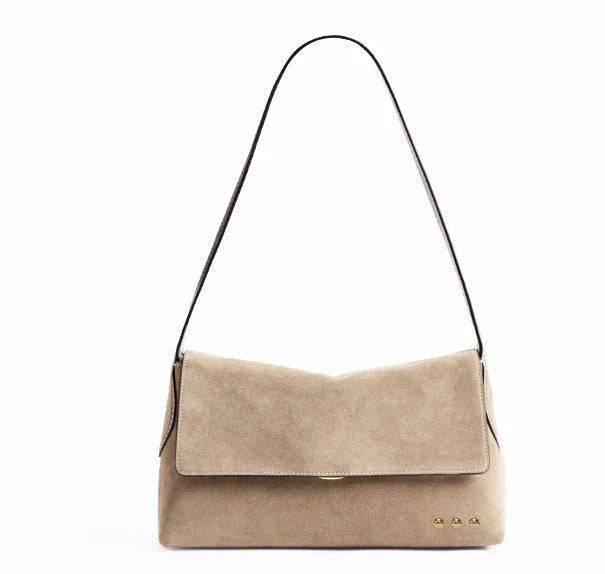 Suede Flap Crossbody