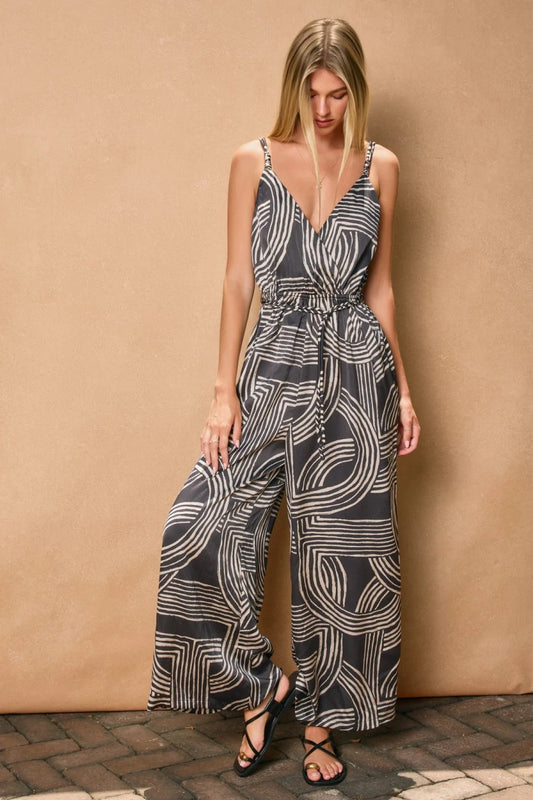 Laken Cord Strap Surplice Jumpsuit