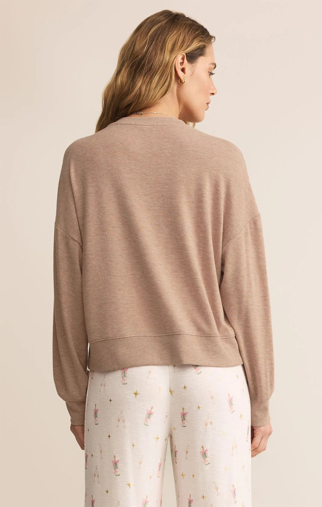 Champagne LS Knit Top