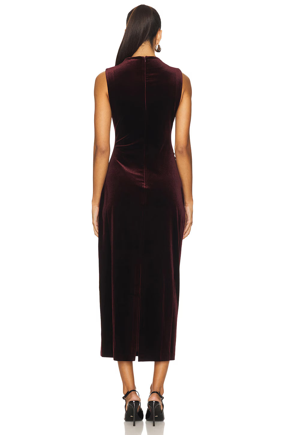 Cleo Velvet Mock Neck Midi Dress