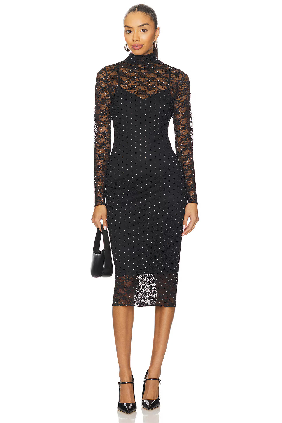 Lyric Studded Lace Dress
