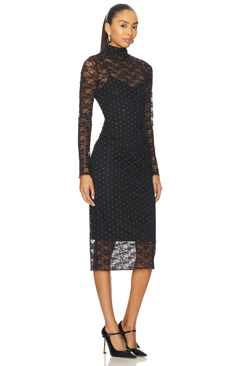 Lyric Studded Lace Dress