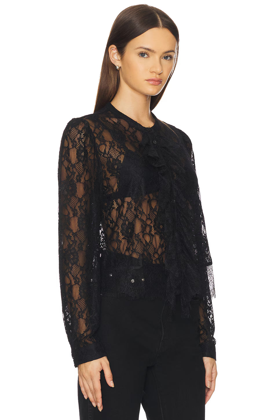 Piper Lace Ruffle Blouse