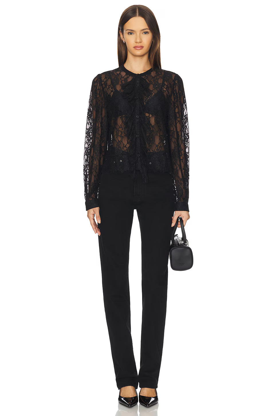 Piper Lace Ruffle Blouse