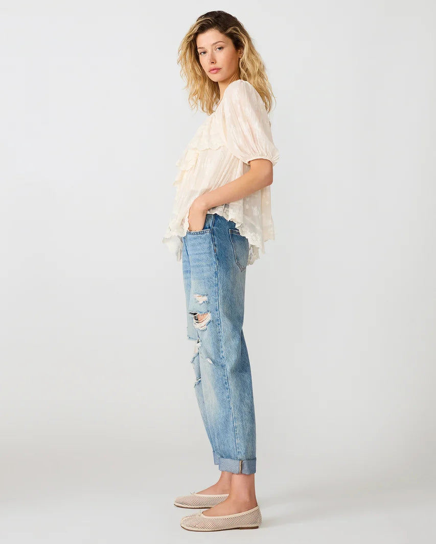Vickie Woven Lace Top