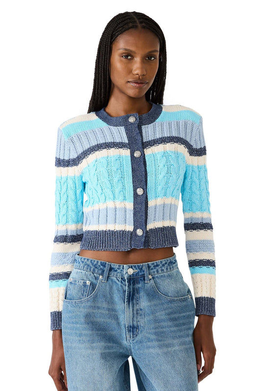 Maren Striped Sweater Cardigan