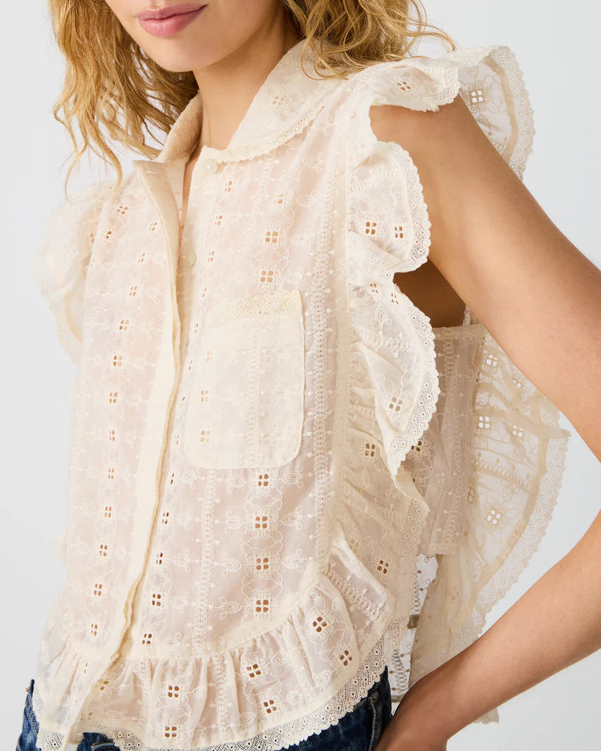 Adeline Ruffle Lace Top