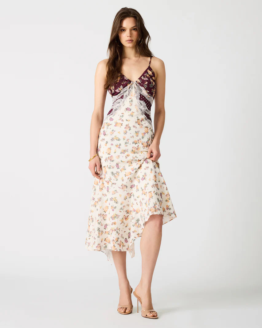 Alesha Lace Floral Midi Dress