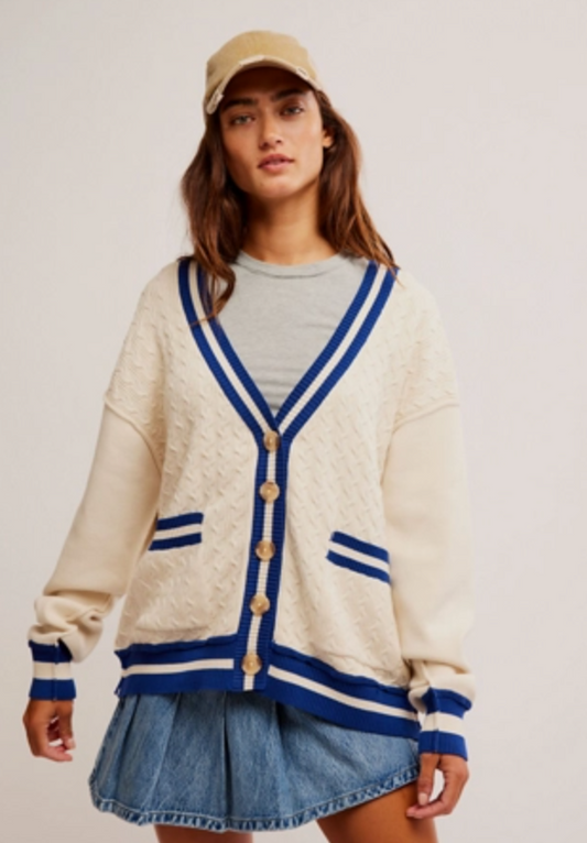 Skye Varsity Cardigan Sweater