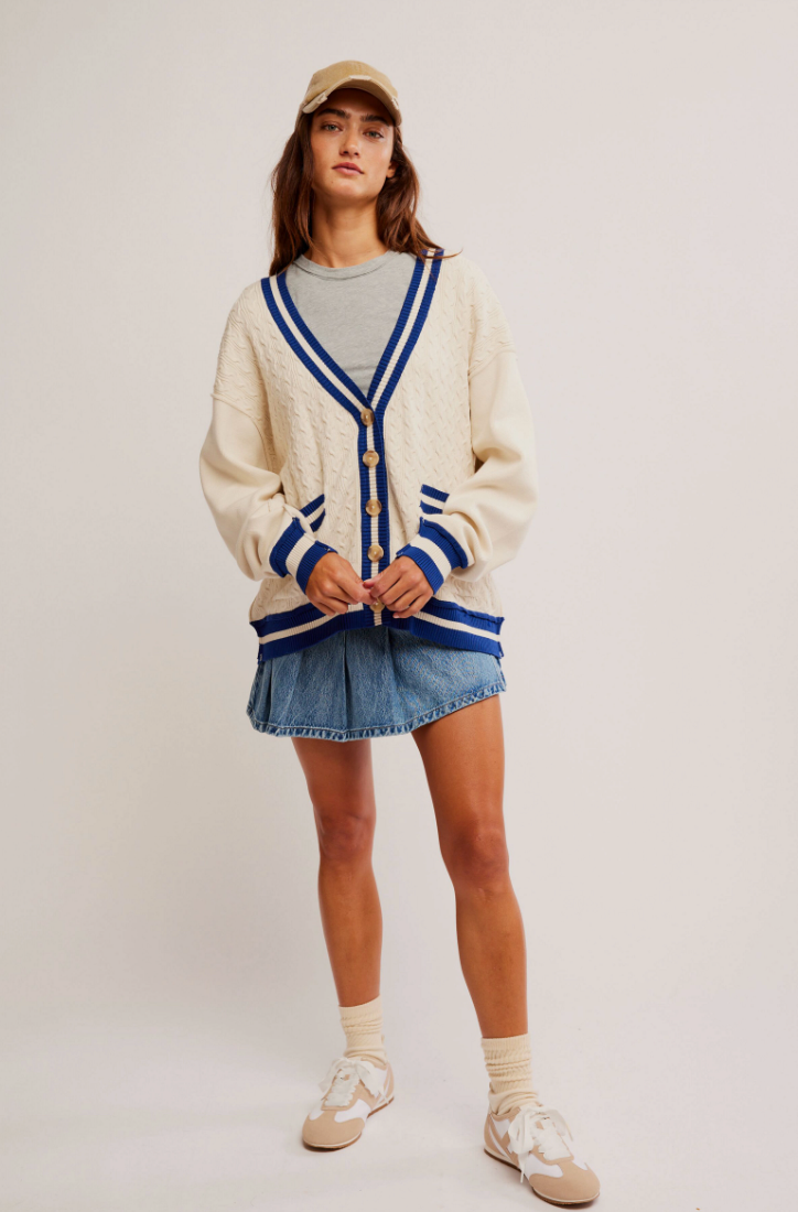 Skye Varsity Cardigan Sweater