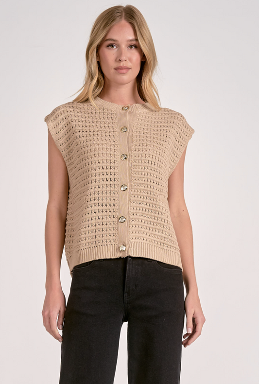 Cove Button Sweater Vest