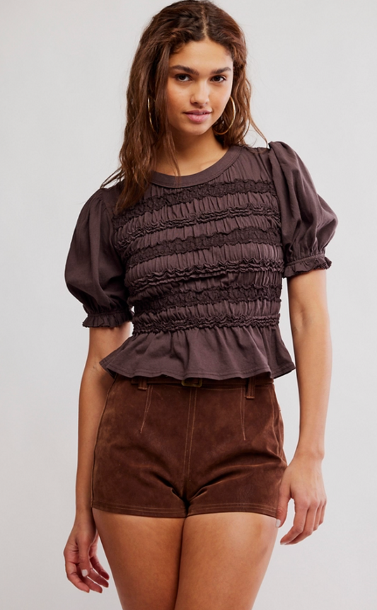 Jessica Smocked Knit Top