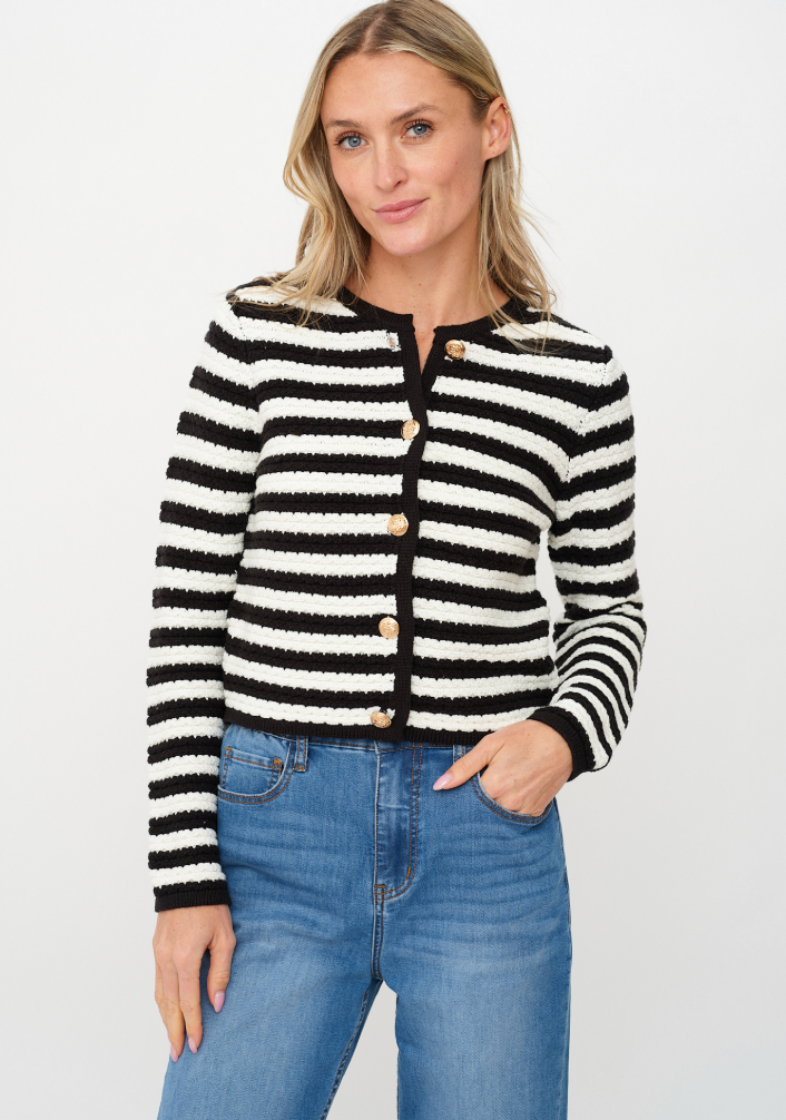 Milan Striped Cardigan
