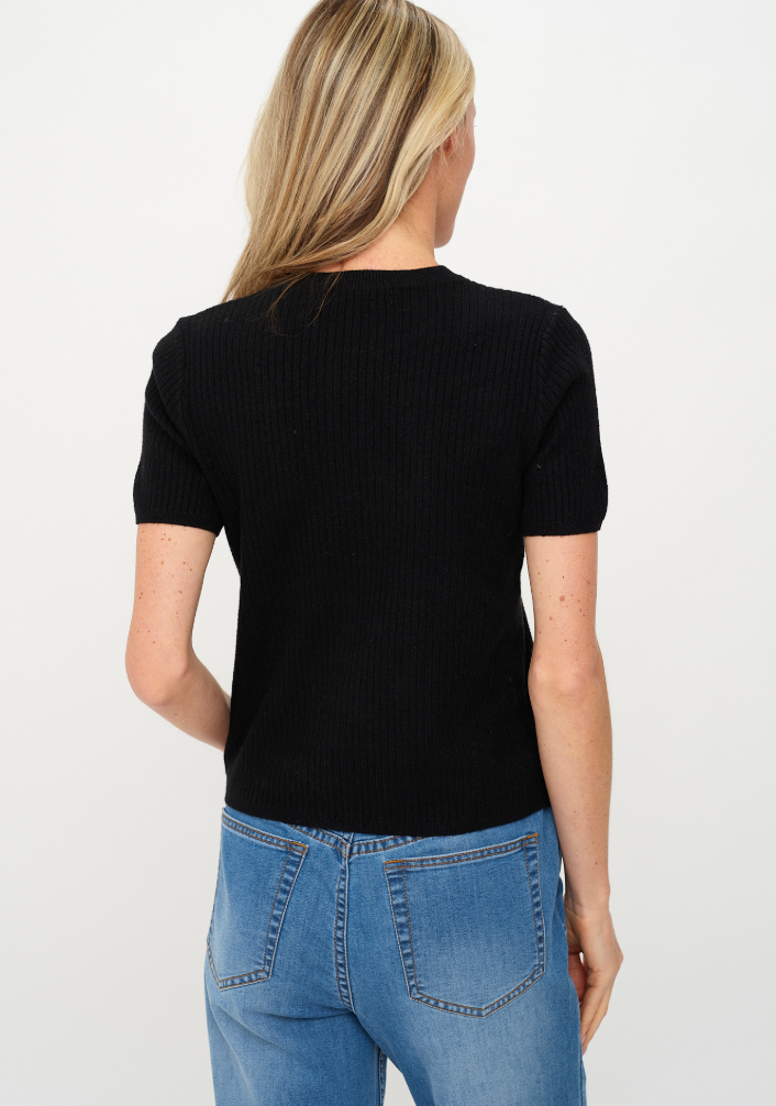 Kyla SS Ribbed Sweater