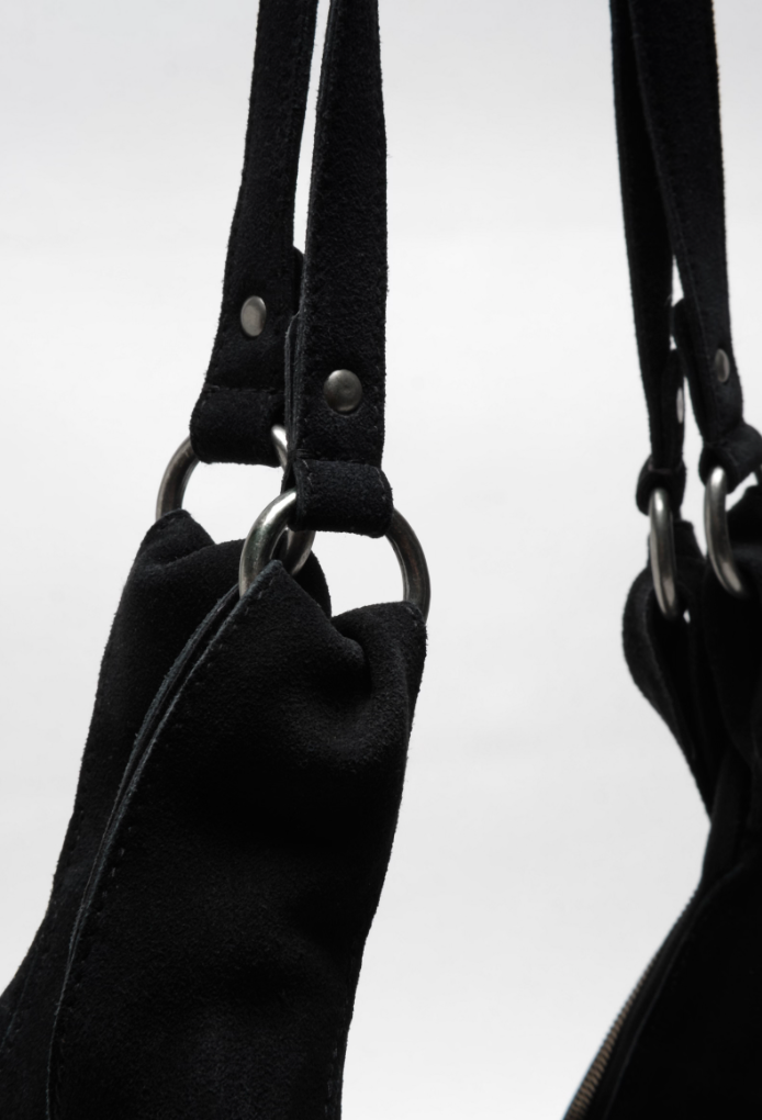 Suede Hobo Tote Bag