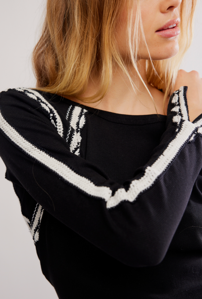 Emery Stitched Long Sleeve Top