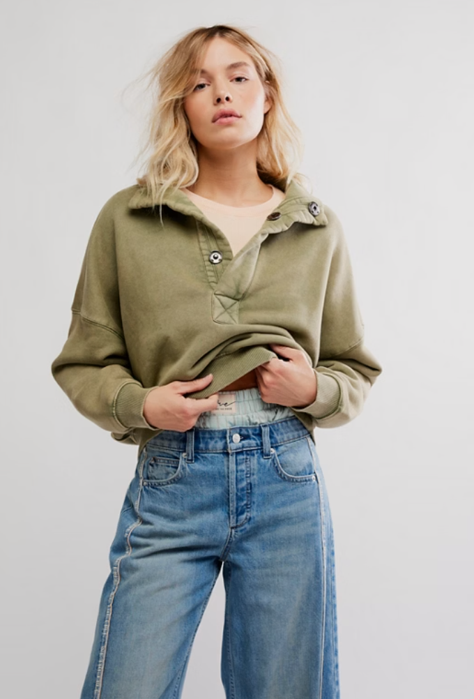 Cora Button Pullover