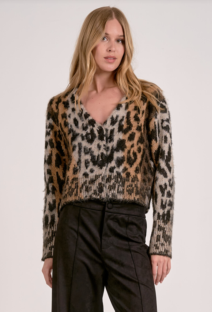 Cheyenne Animal Print Cardigan
