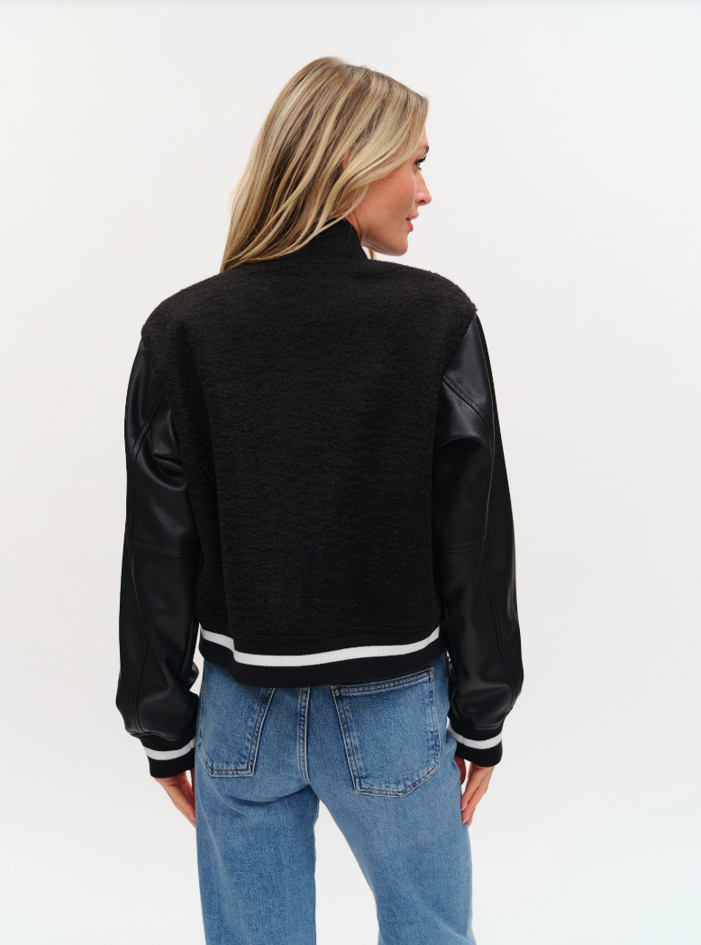 Remi Faux Shearling Bomber Jacket