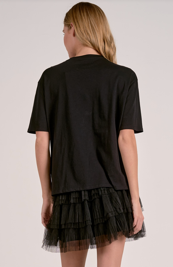 Bentley Embellished Neckline Tee