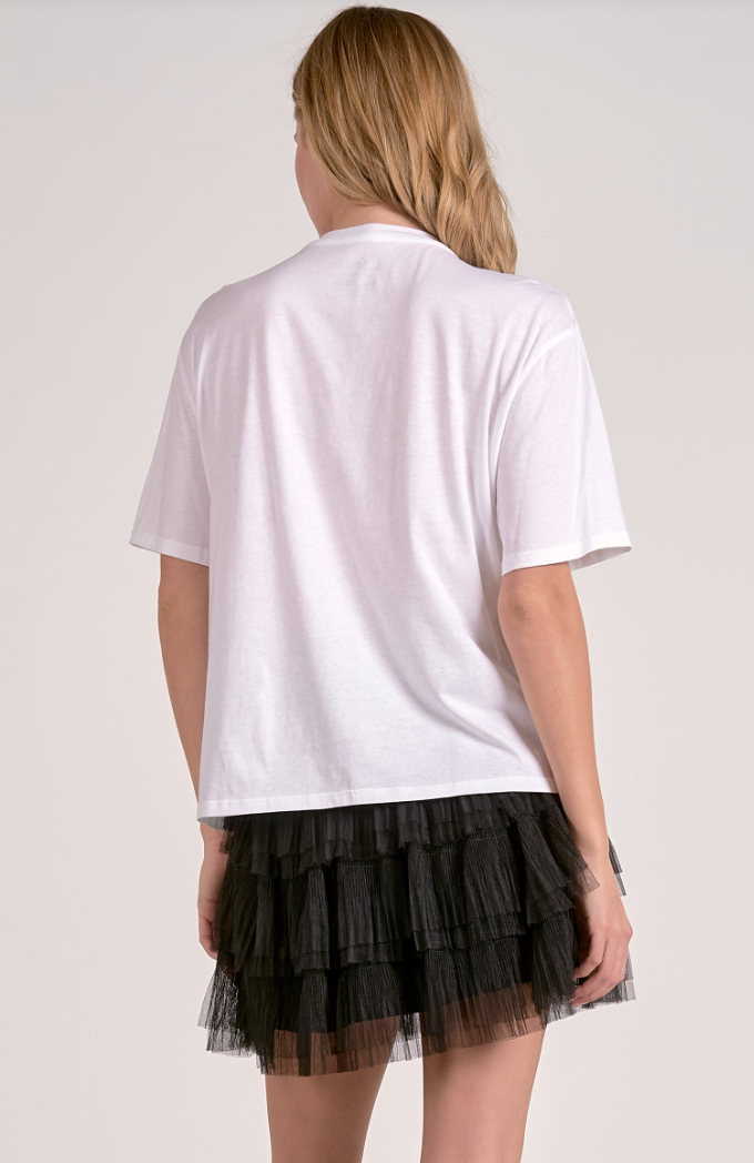 Bentley Embellished Neckline Tee