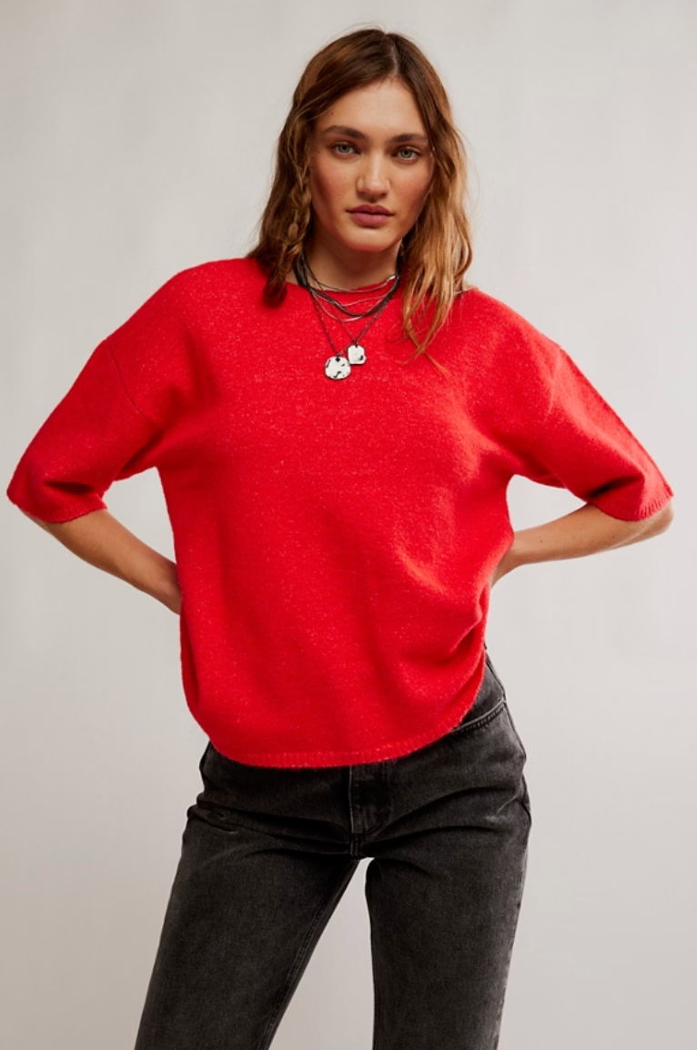 Cane Short Sleeve Sweater Top