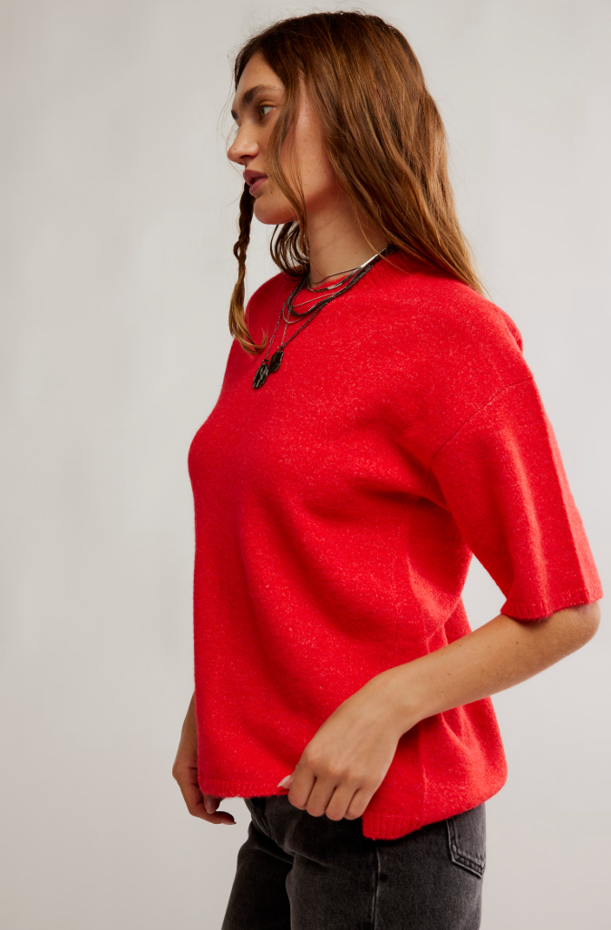 Cane Short Sleeve Sweater Top