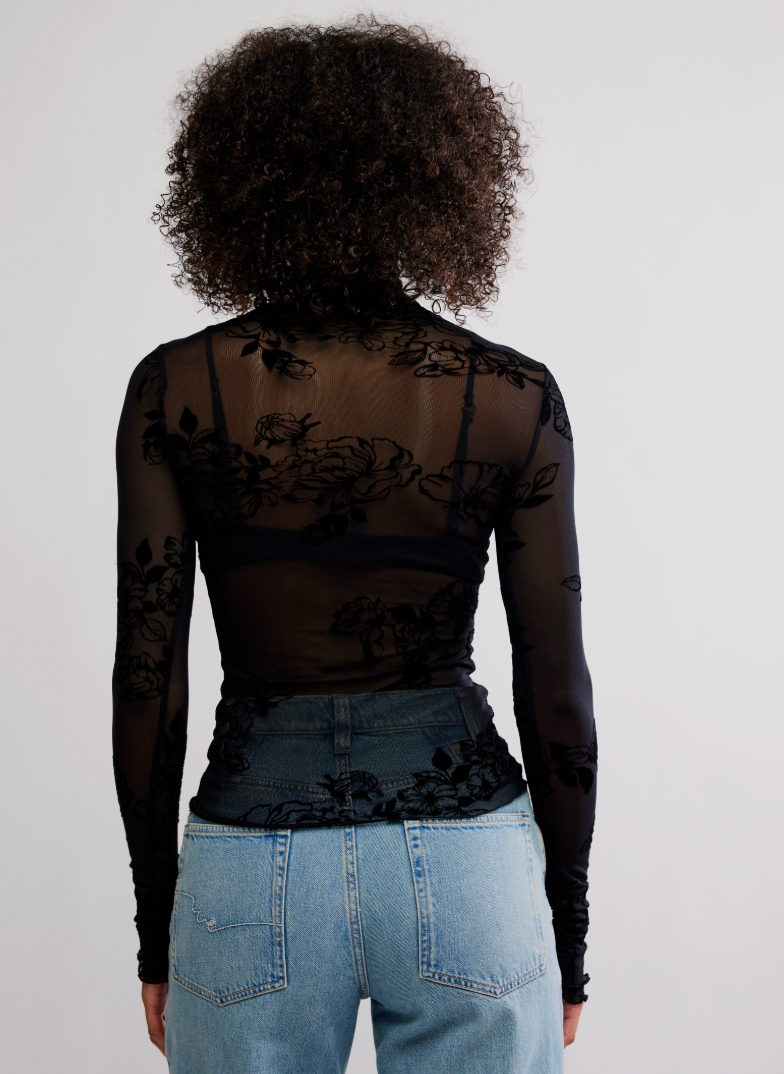 Kyla Velvet Lace Layering Top