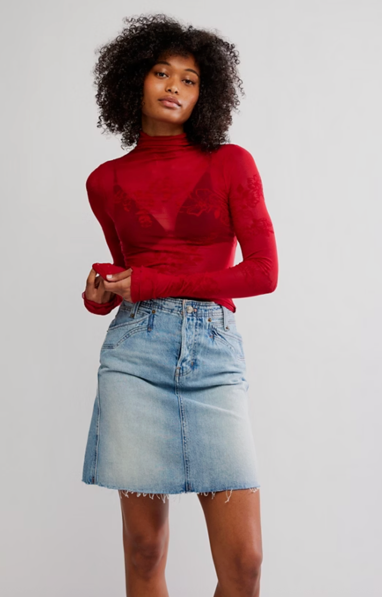 Kyla Velvet Lace Layering Top