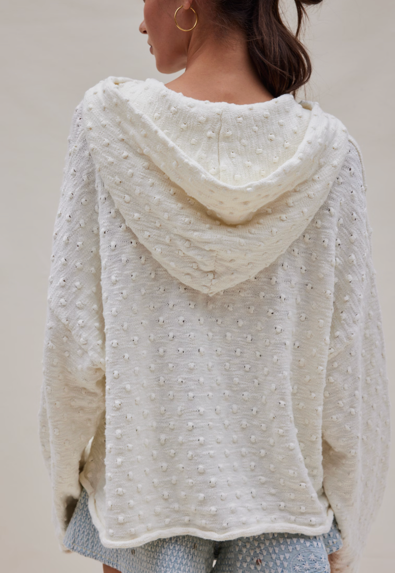 Arya Textured Knit Hoodie