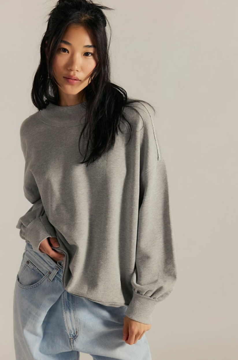 Eliza Mock Neck Sweatshirt