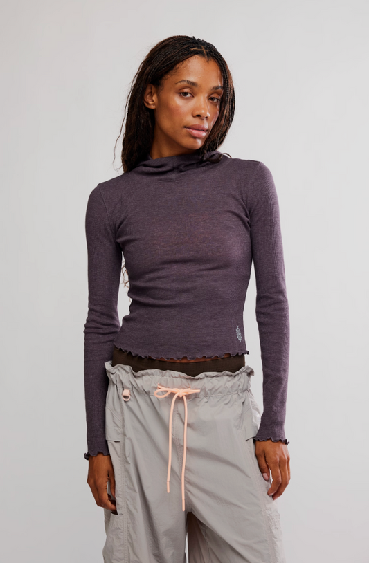 Matilda Ribbed Hooded Top