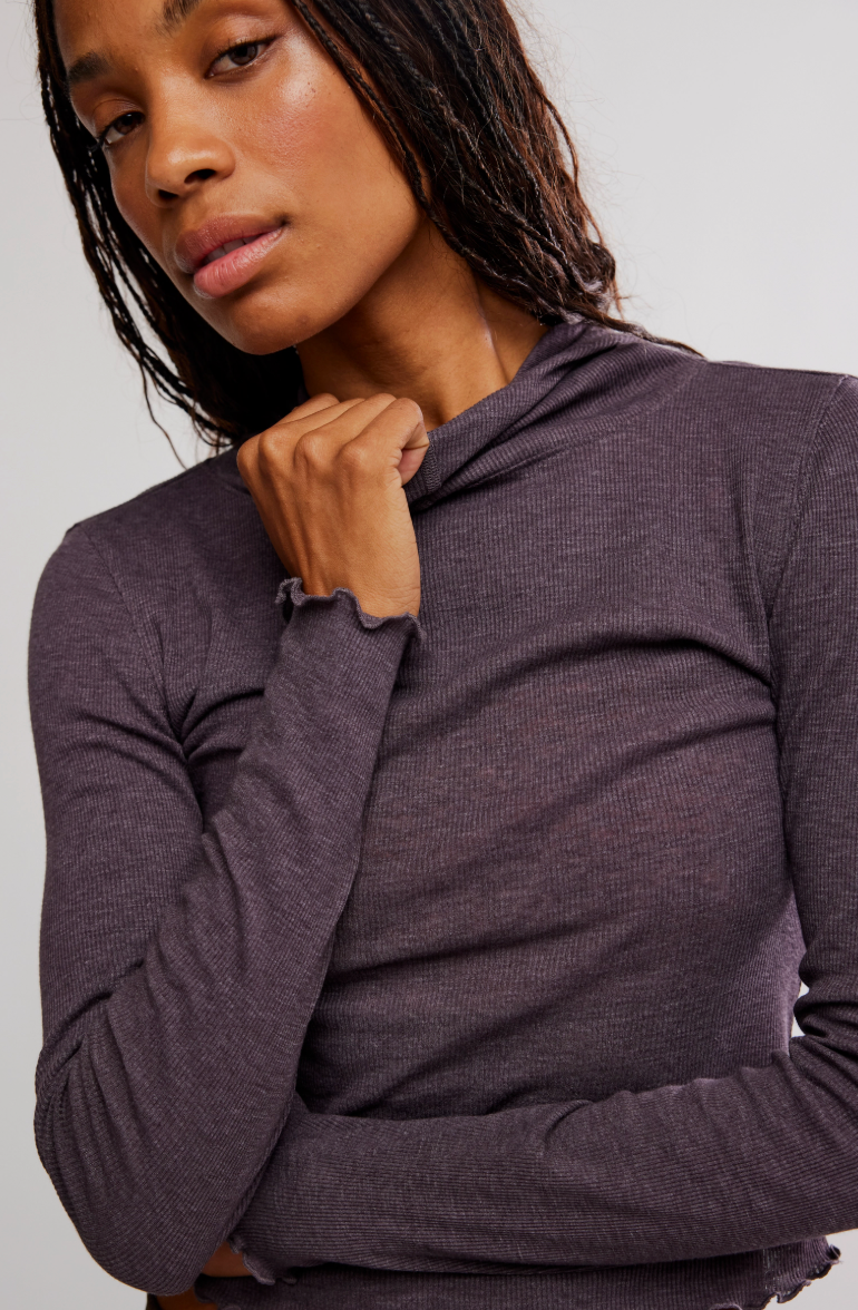 Matilda Ribbed Hooded Top