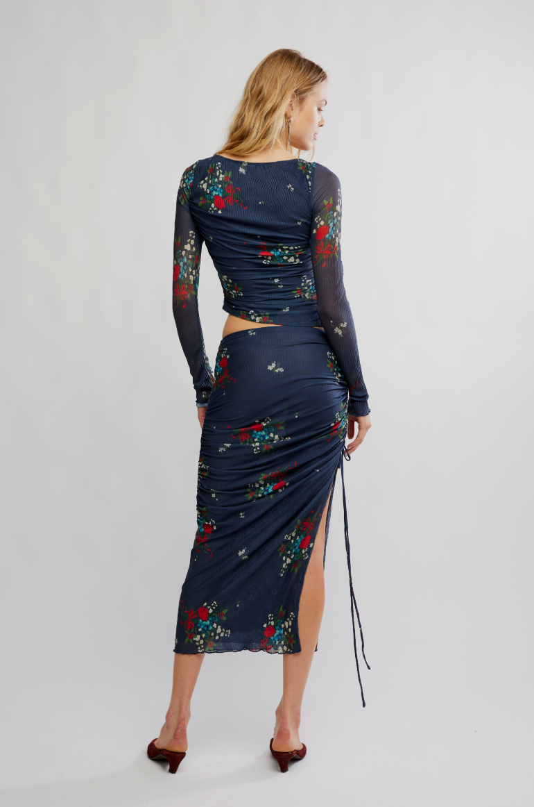 Rumi Floral Midi Skirt Set