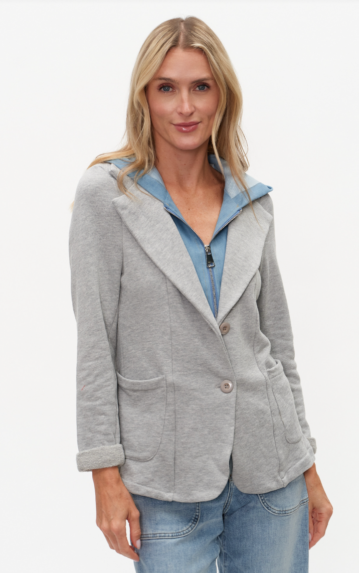 Torino Mixed Media Sweater Blazer