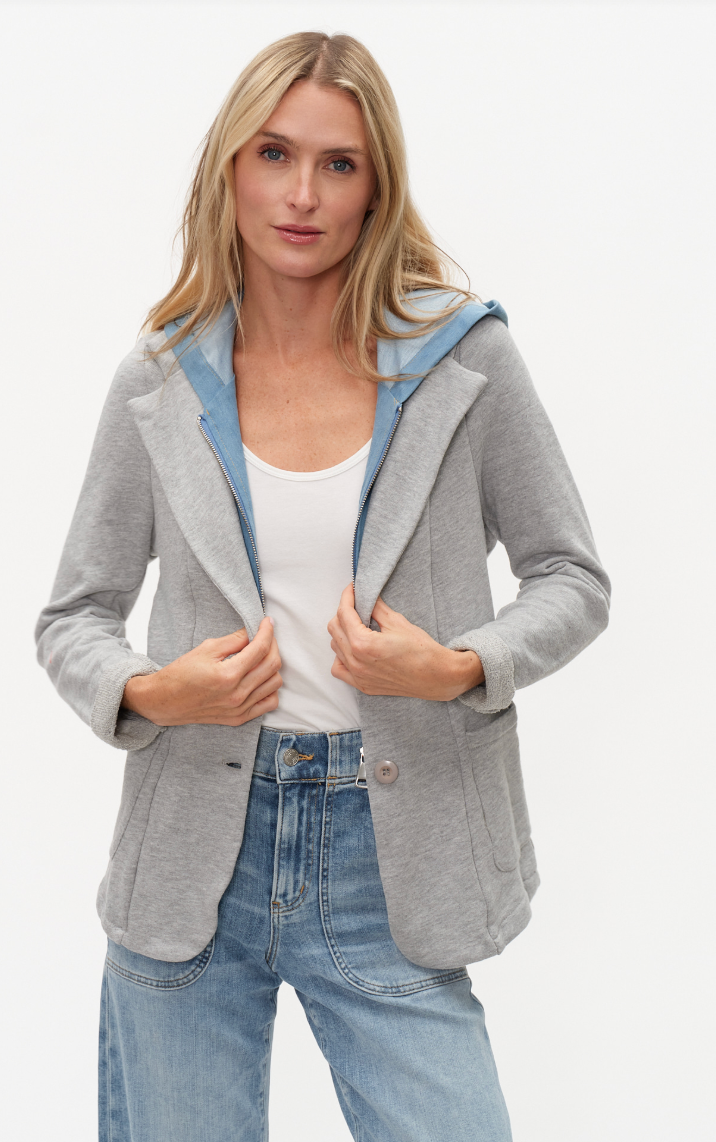 Torino Mixed Media Sweater Blazer