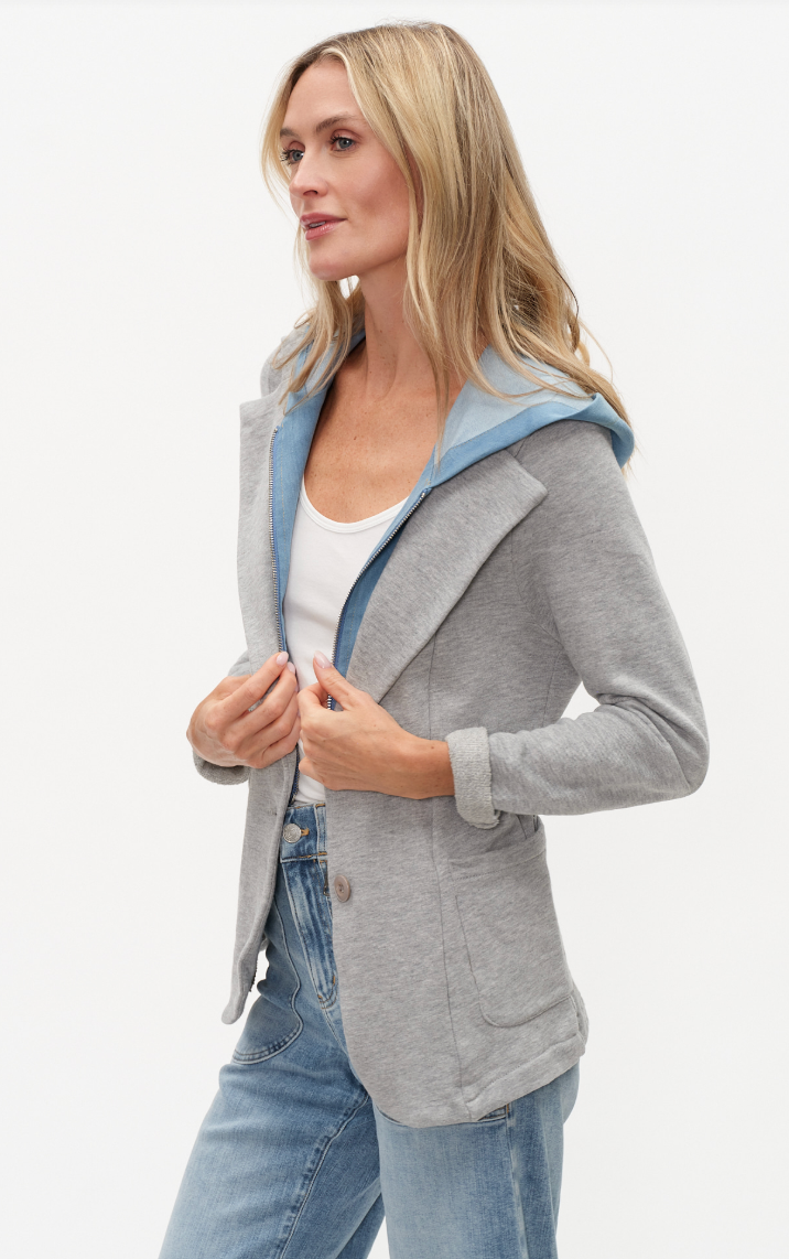 Torino Mixed Media Sweater Blazer