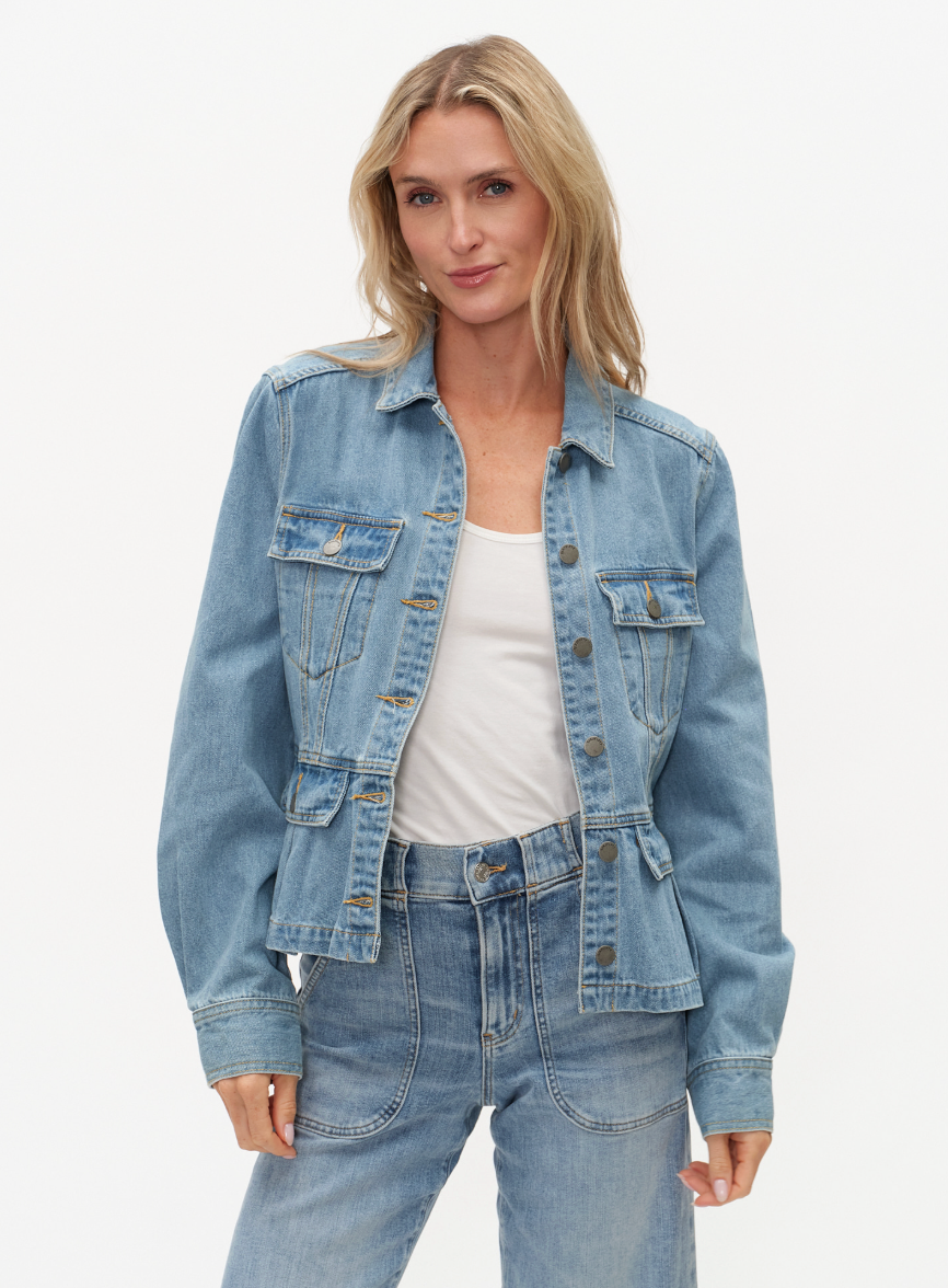 Harlow Peplum Denim Jacket