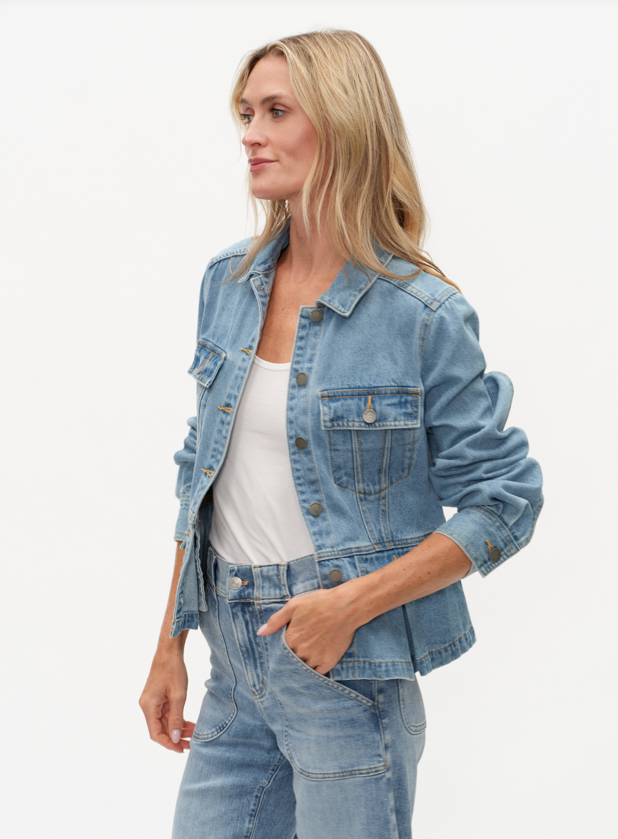 Harlow Peplum Denim Jacket