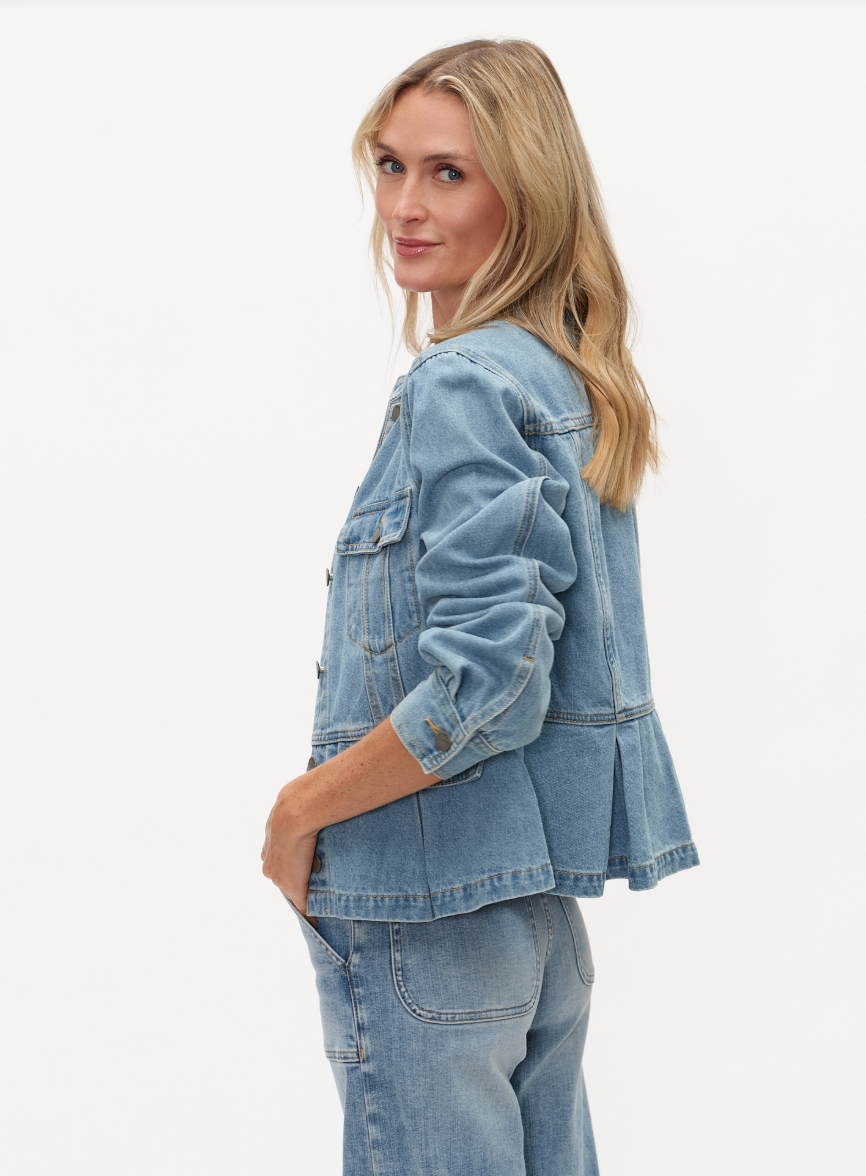 Harlow Peplum Denim Jacket