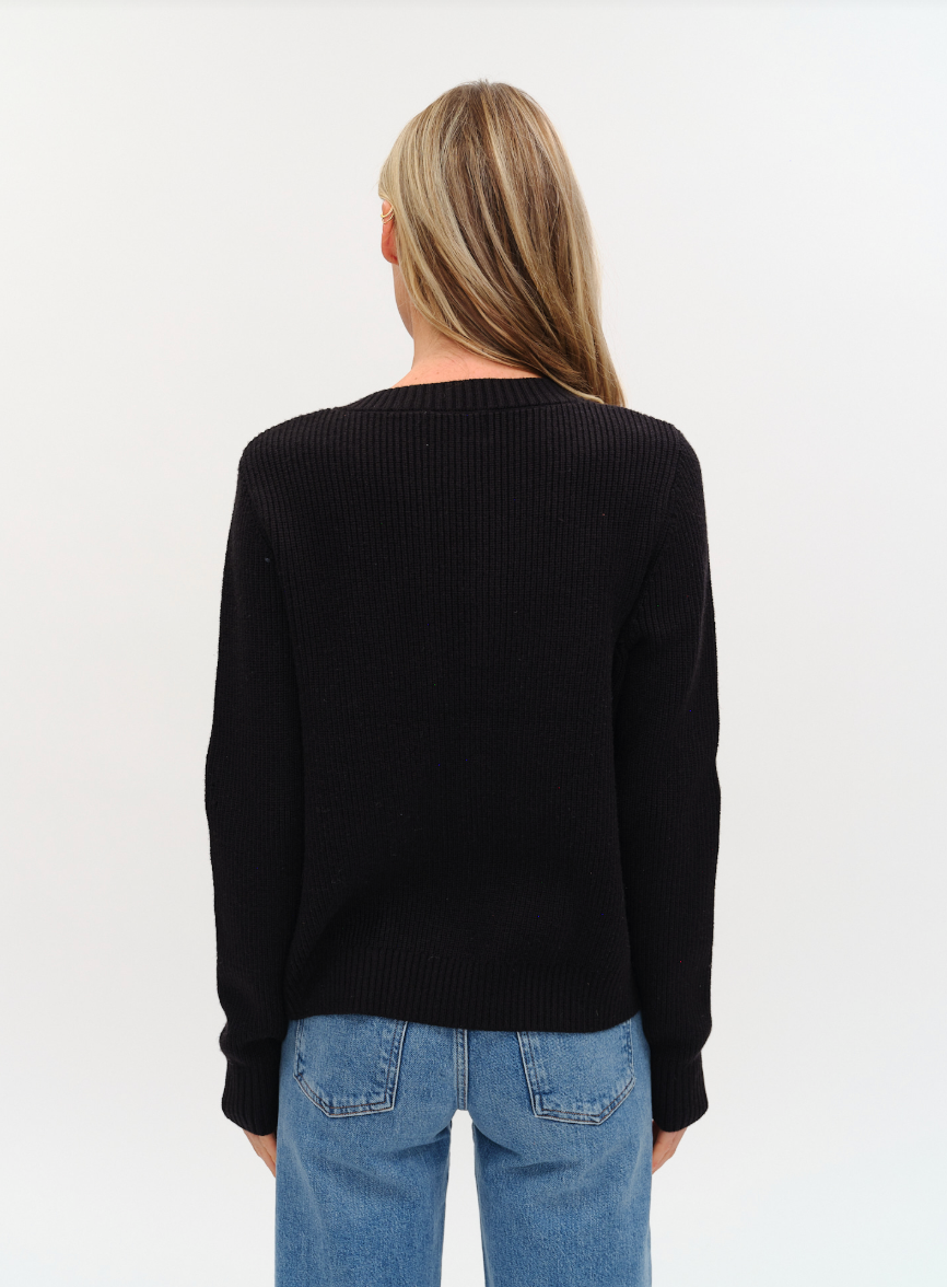 Natalia Faux Leather Cardigan