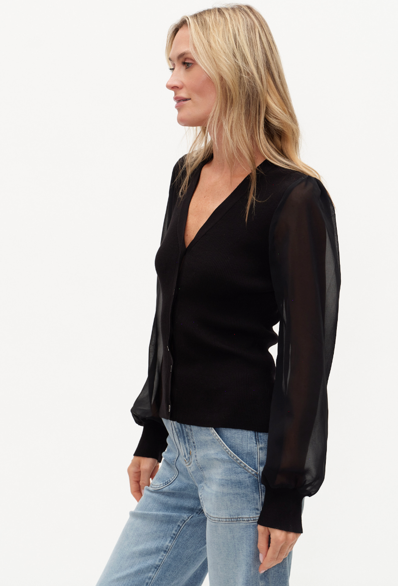 Celeste Mixed Media Sweater Top