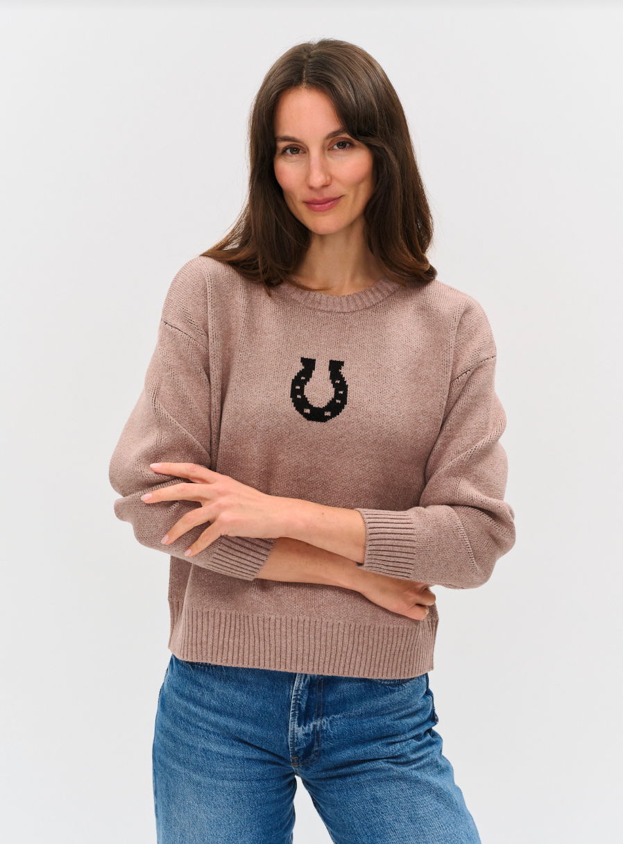 Lucky Horseshoe Graphic Sweater