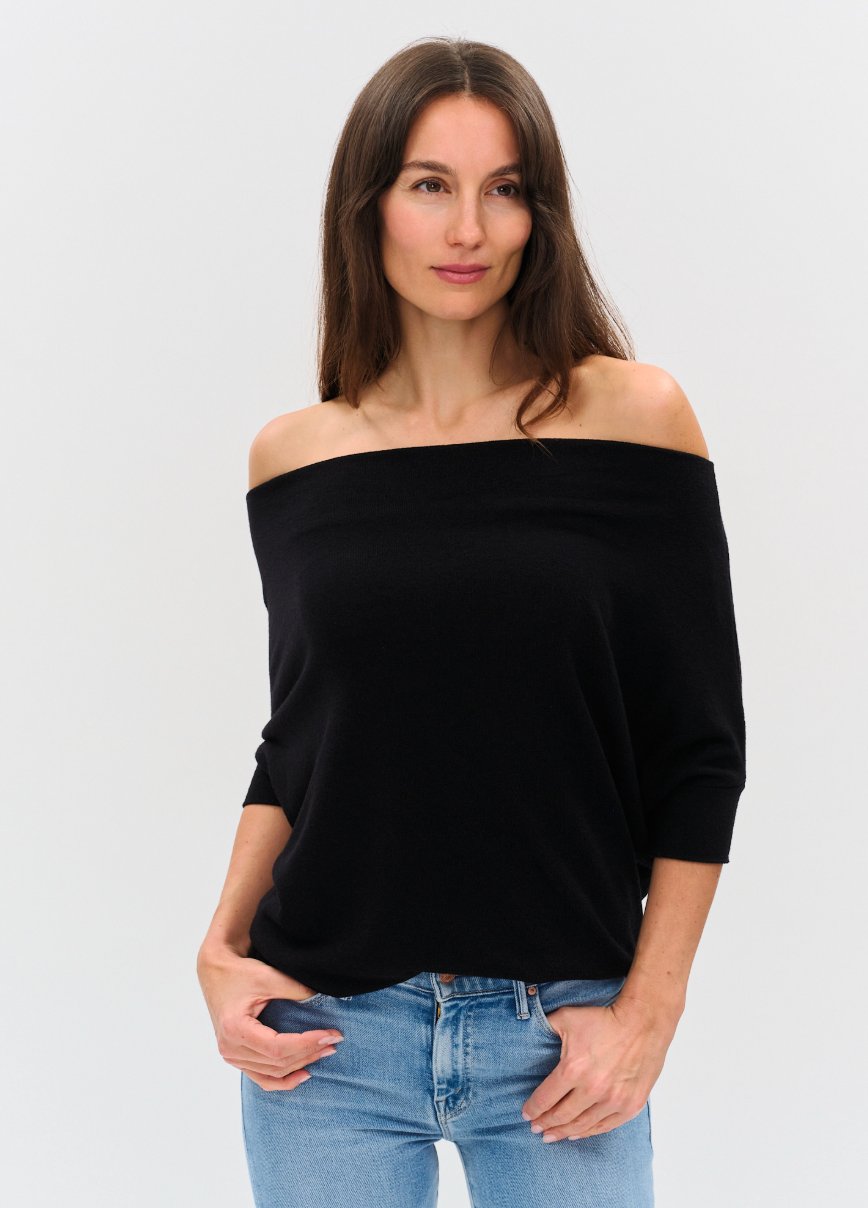 Maci Short Sleeve Convertible Knit Top