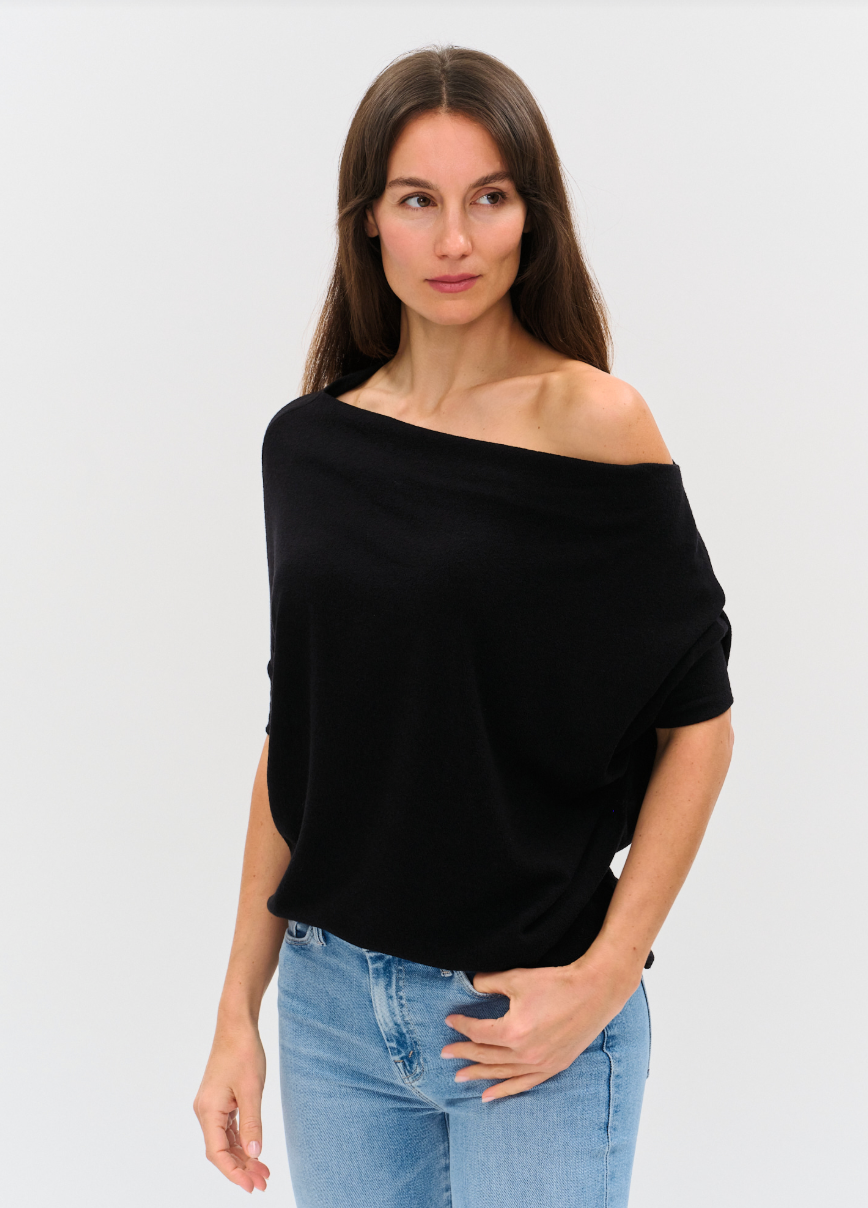 Maci Short Sleeve Convertible Knit Top