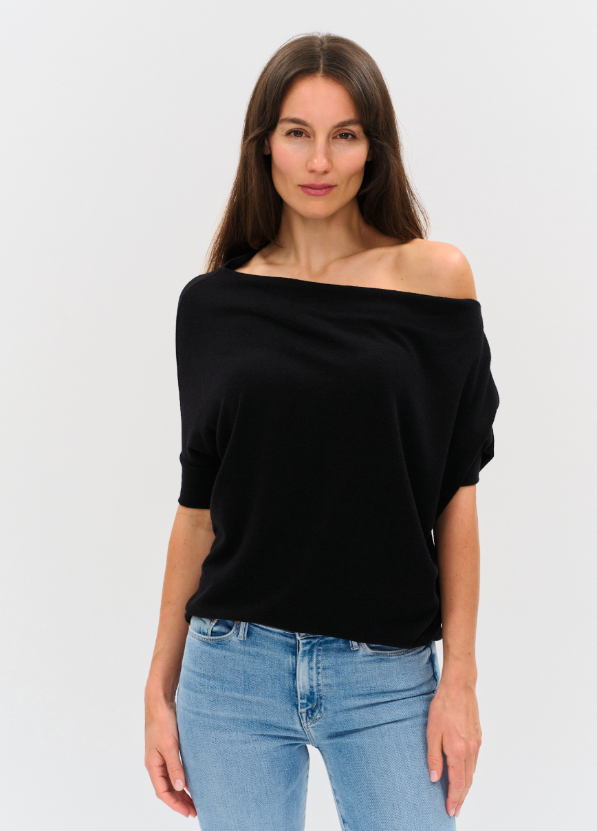 Maci Short Sleeve Convertible Knit Top