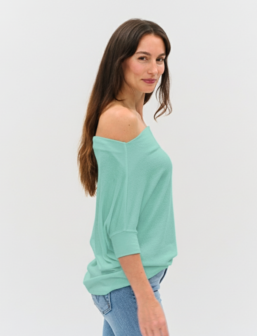 Maci Short Sleeve Convertible Knit Top