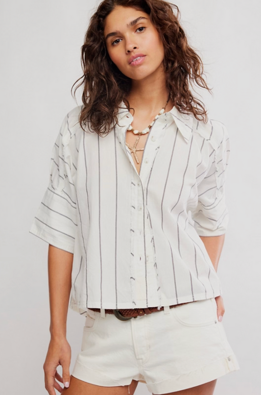 Seaside Cotton Striped Shirt